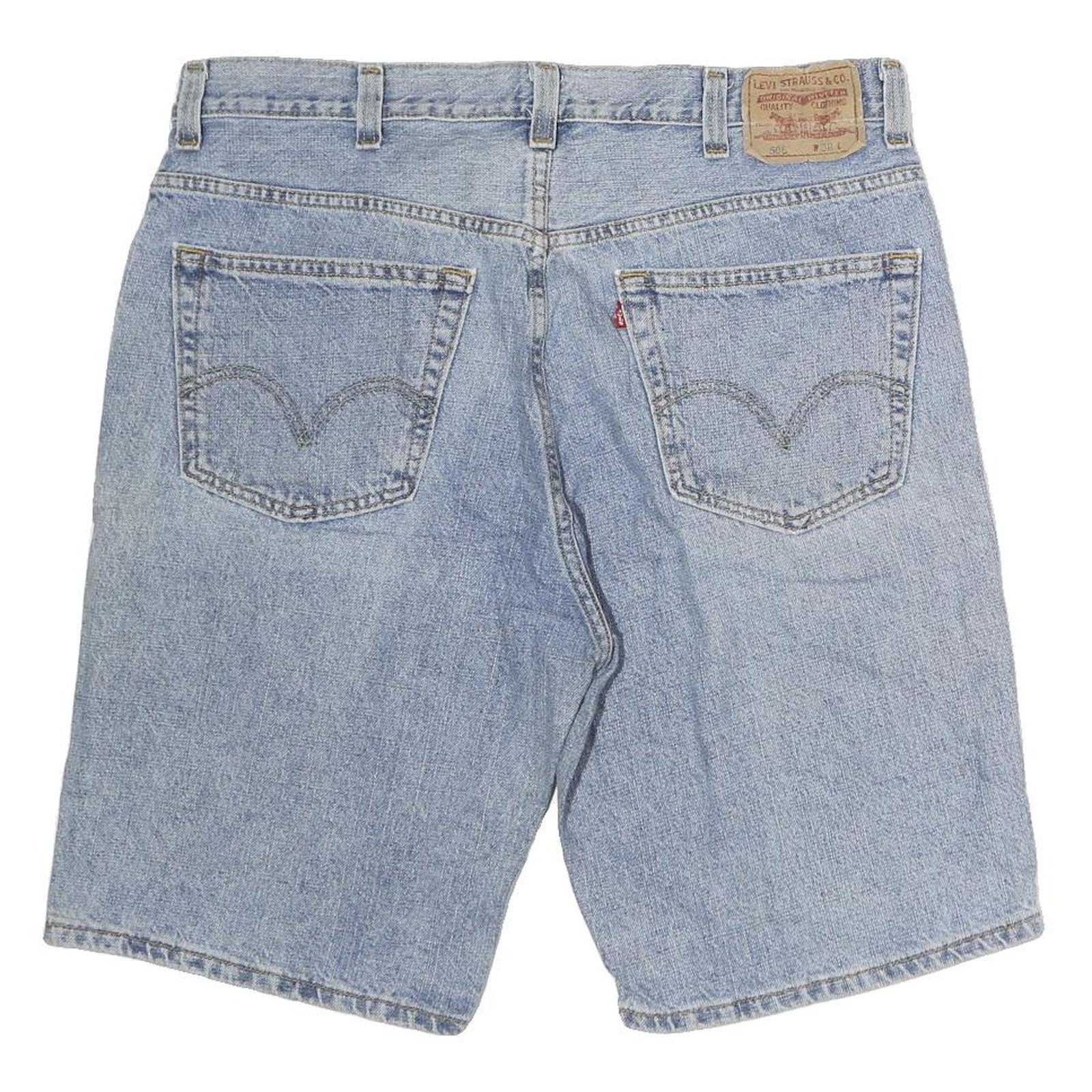 LEVI'S Mens Denim Blue Casual Shorts L W38 Classic Cotton Comfortable 505