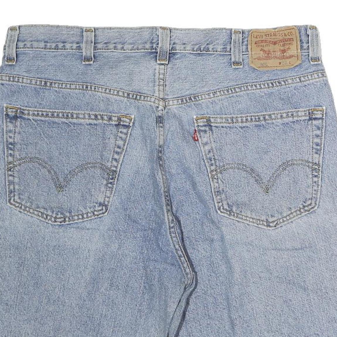 LEVI'S Mens Denim Blue Casual Shorts L W38 Classic Cotton Comfortable 505