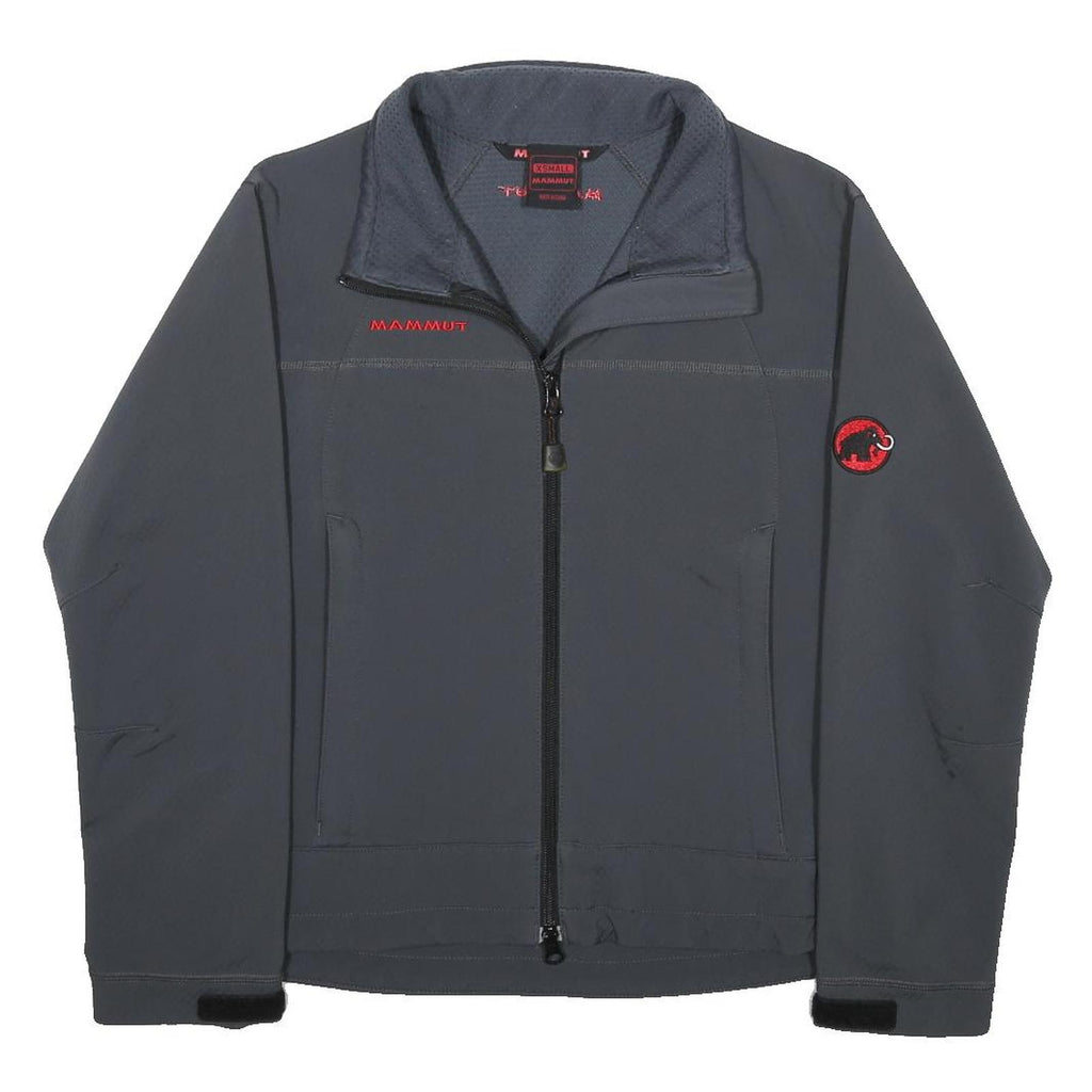 MAMMUT Womens Grey Athletic Jacket XS Polyester Zip Outdoor Lightweight
