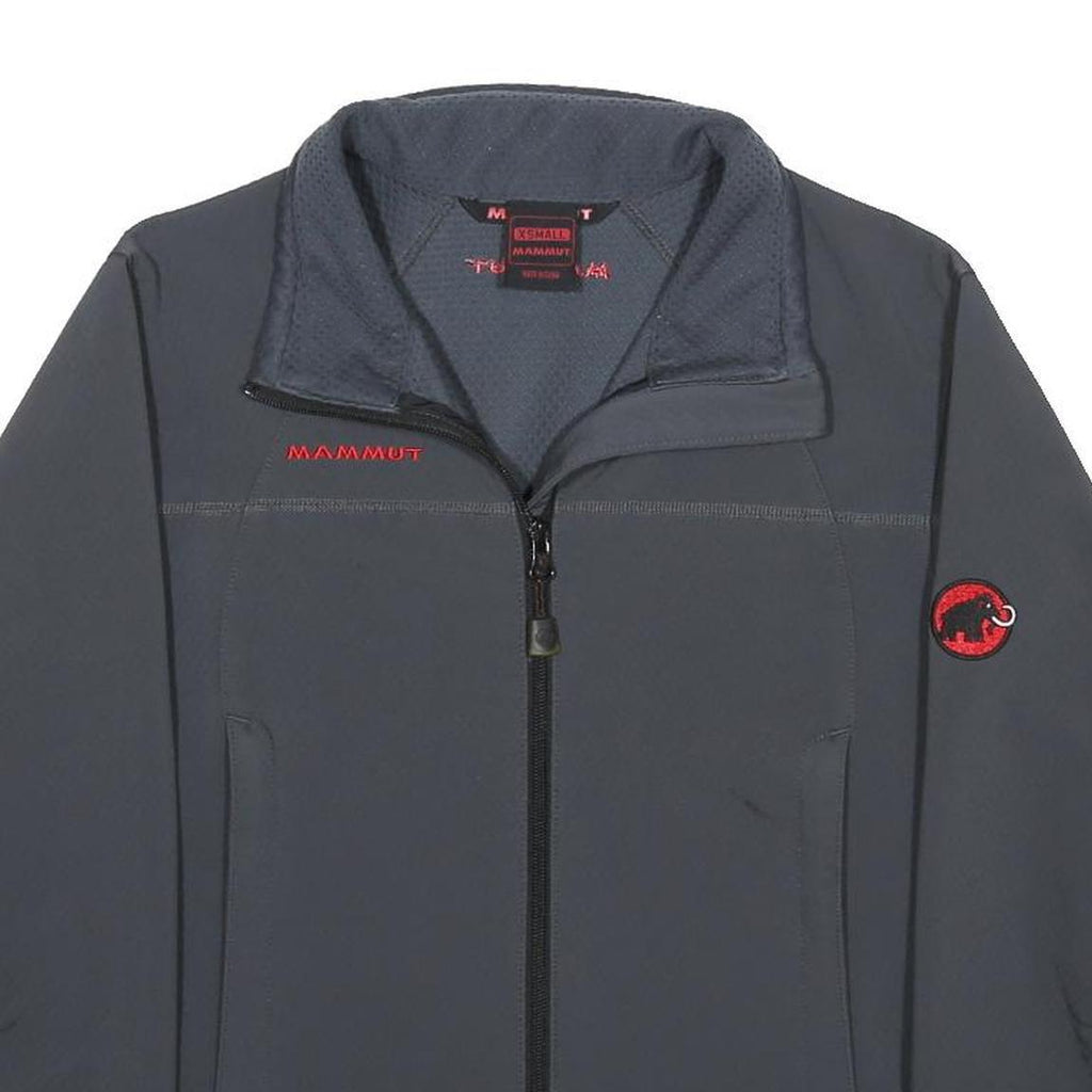 MAMMUT Womens Grey Athletic Jacket XS Polyester Zip Outdoor Lightweight