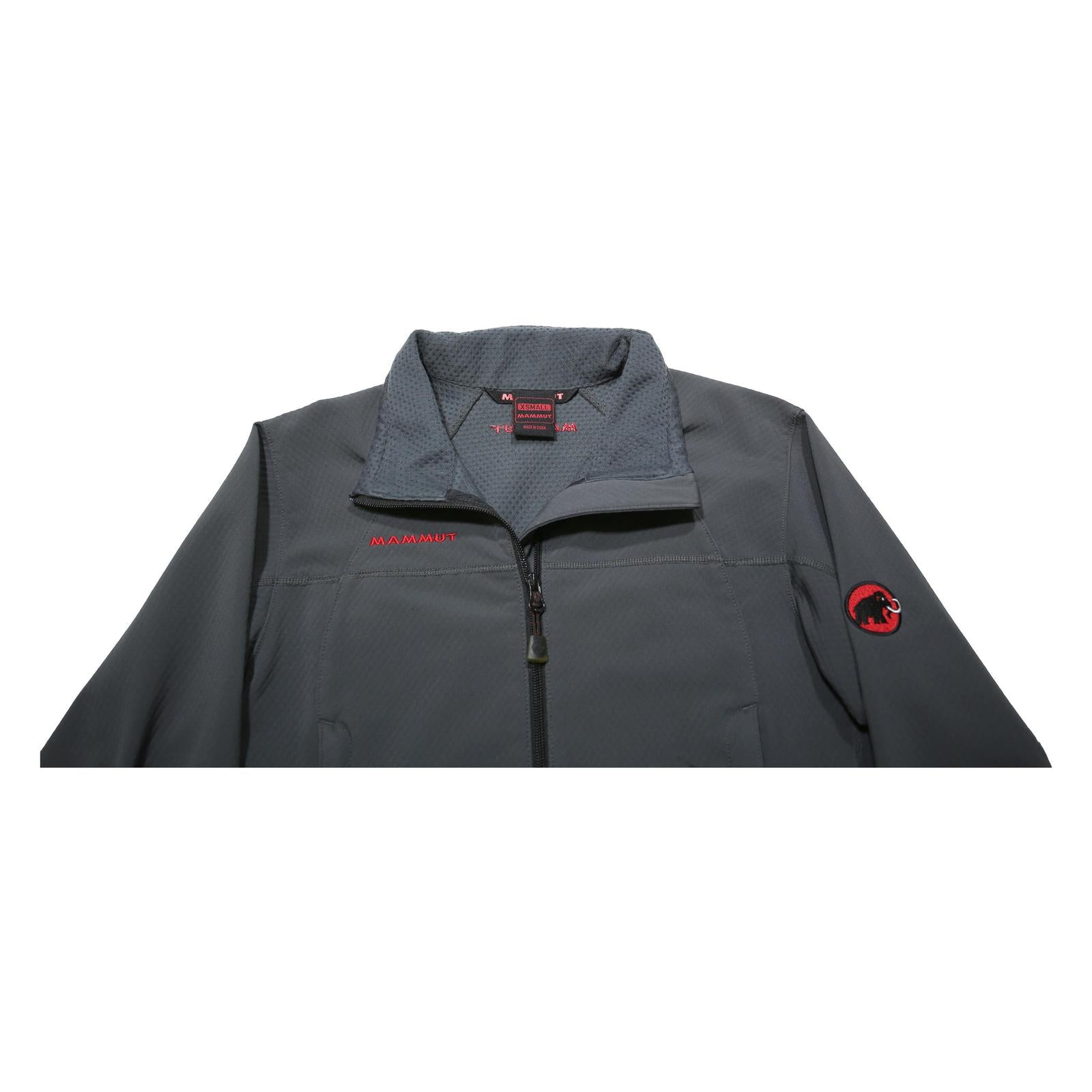 MAMMUT Womens Grey Athletic Jacket XS Polyester Zip Outdoor Lightweight