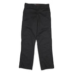 DICKIES Mens Black Cotton Regular Straight Trousers W31 L32 Workwear Casual