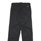 DICKIES Mens Black Cotton Regular Straight Trousers W31 L32 Workwear Casual