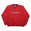 NFL Mens Red Atlanta Falcons V-Neck XL Football Sweatshirt Polyester Pullover