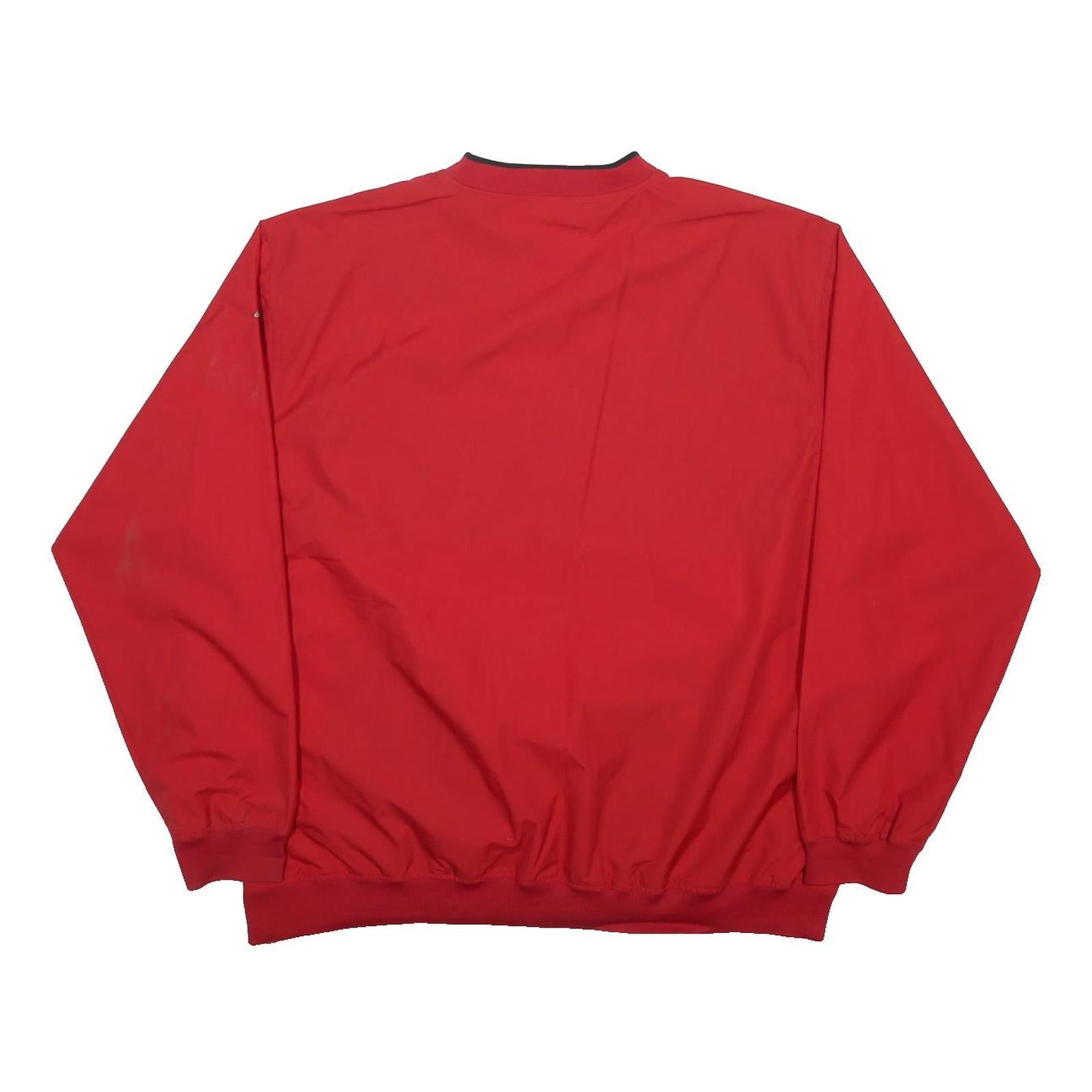 NFL Mens Red Atlanta Falcons V-Neck XL Football Sweatshirt Polyester Pullover