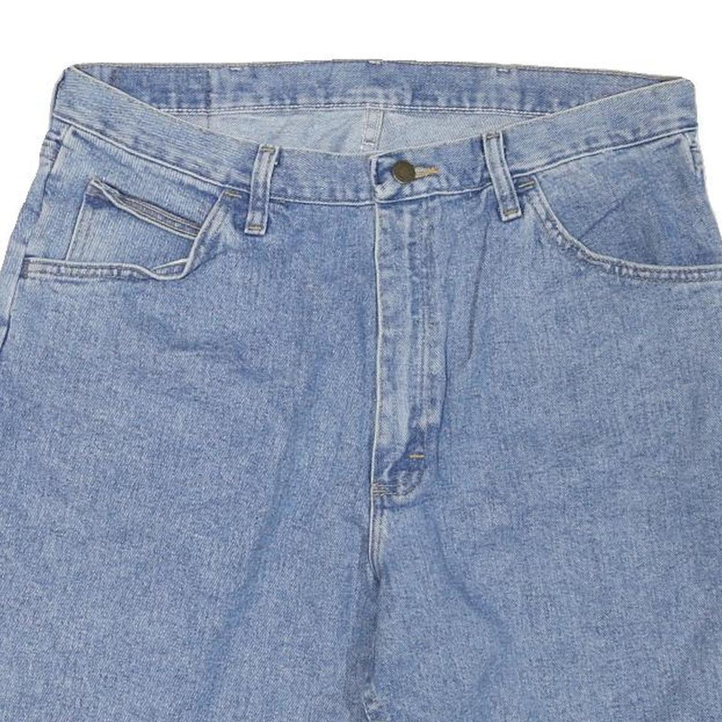 WRANGLER Womens Denim Blue Casual Shorts XL W38 Cotton Blend Relaxed Fit