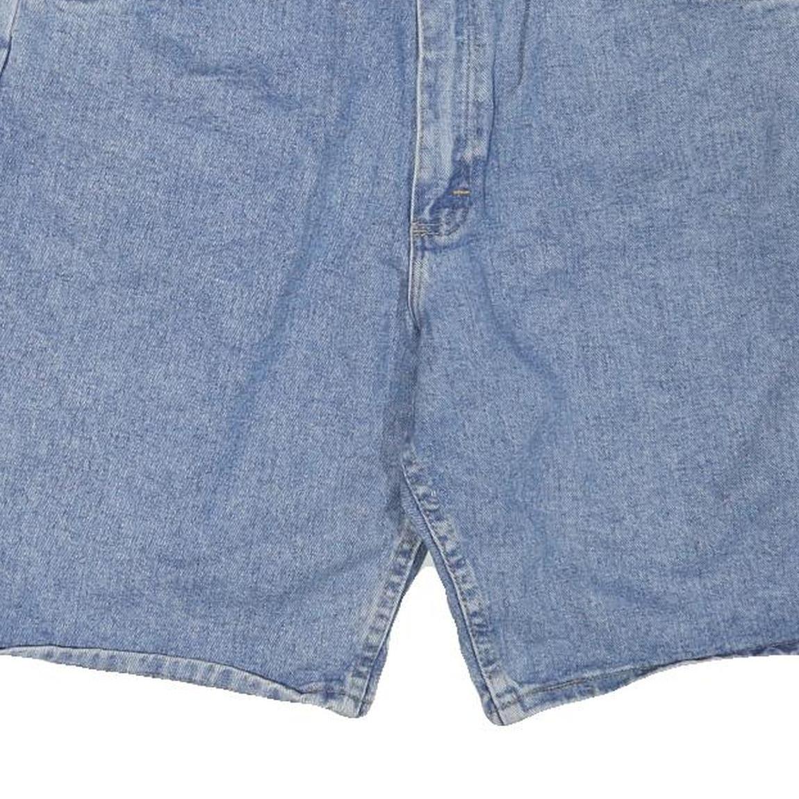 WRANGLER Womens Denim Blue Casual Shorts XL W38 Cotton Blend Relaxed Fit