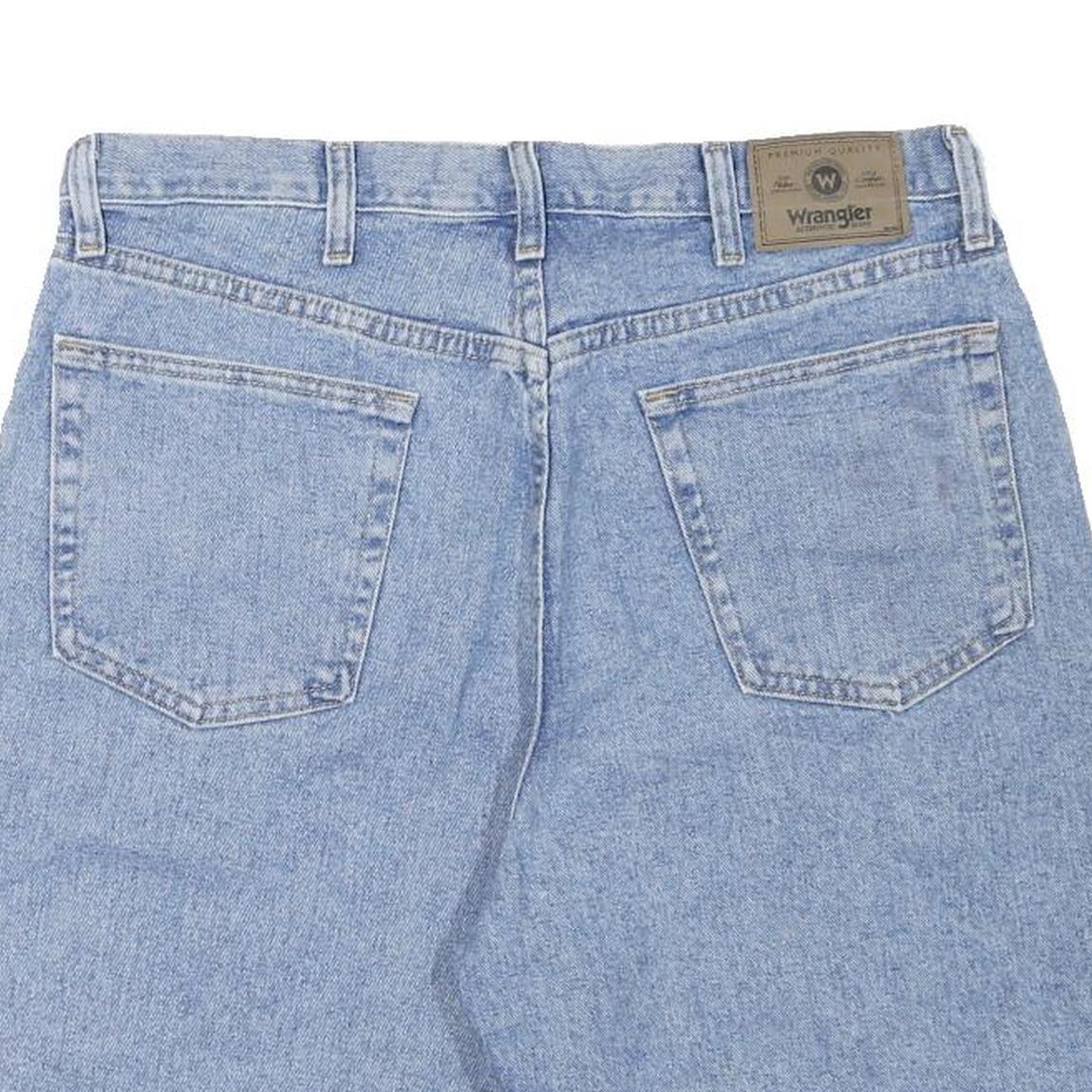 WRANGLER Womens Denim Blue Casual Shorts XL W38 Cotton Blend Relaxed Fit