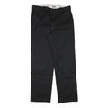 DICKIES Mens Cotton Blend Black Regular Straight Trousers W34 L31 Workwear Zip