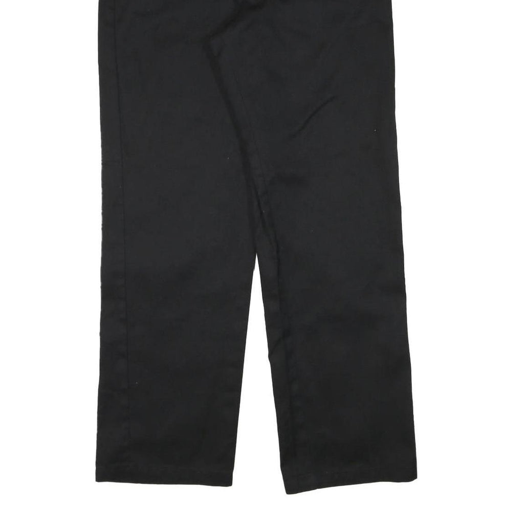 DICKIES Mens Cotton Blend Black Regular Straight Trousers W34 L31 Workwear Zip