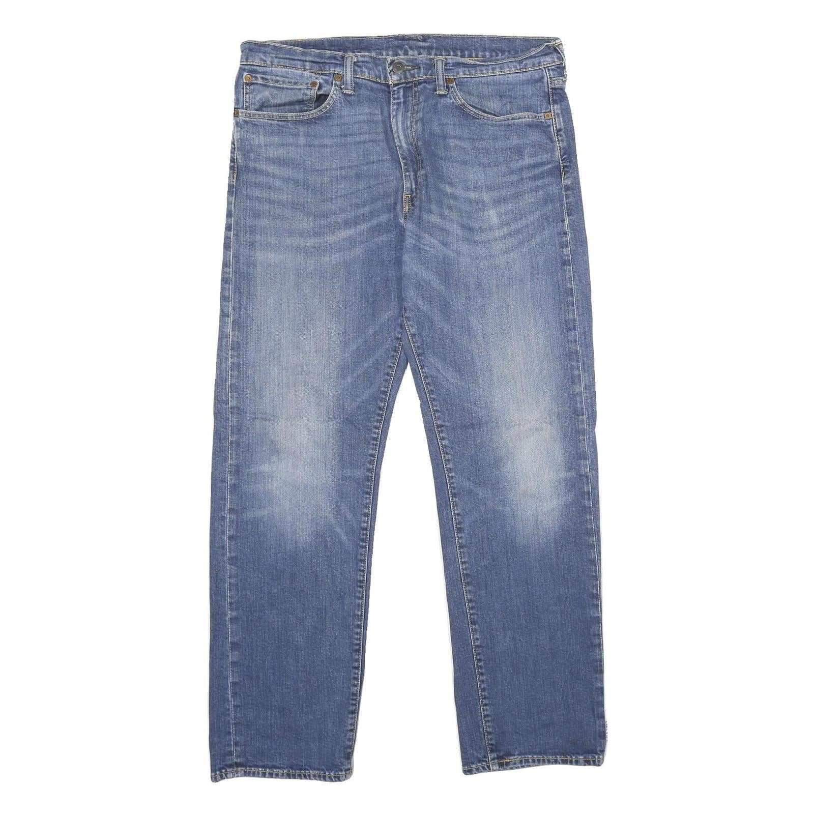 LEVI'S 505 Mens Jeans Blue Regular Straight Denim Medium W36 L32 Classic Zip