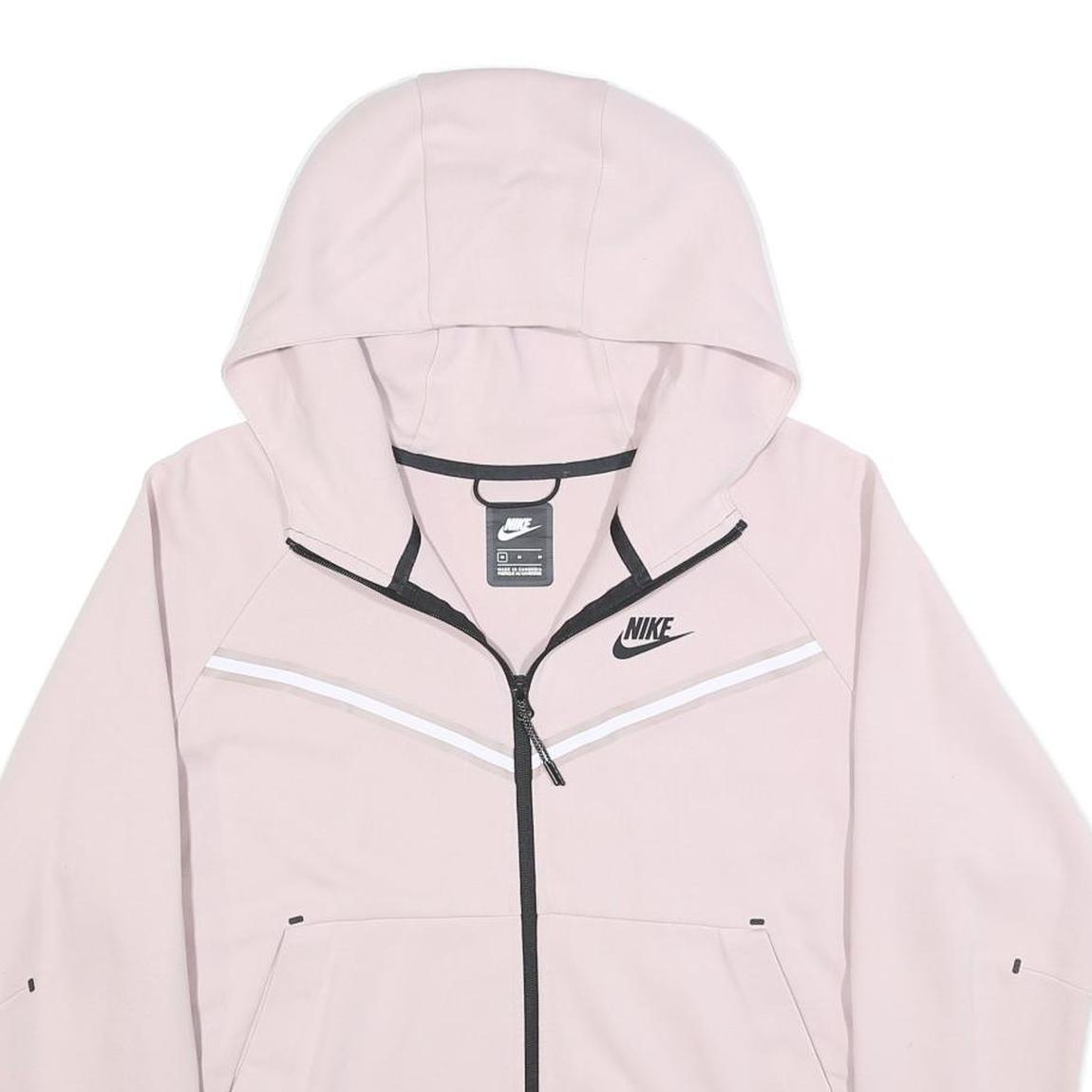 NIKE Womens Light Pink Hoodie Full Zip M Stylish Sporty Casual Jacket