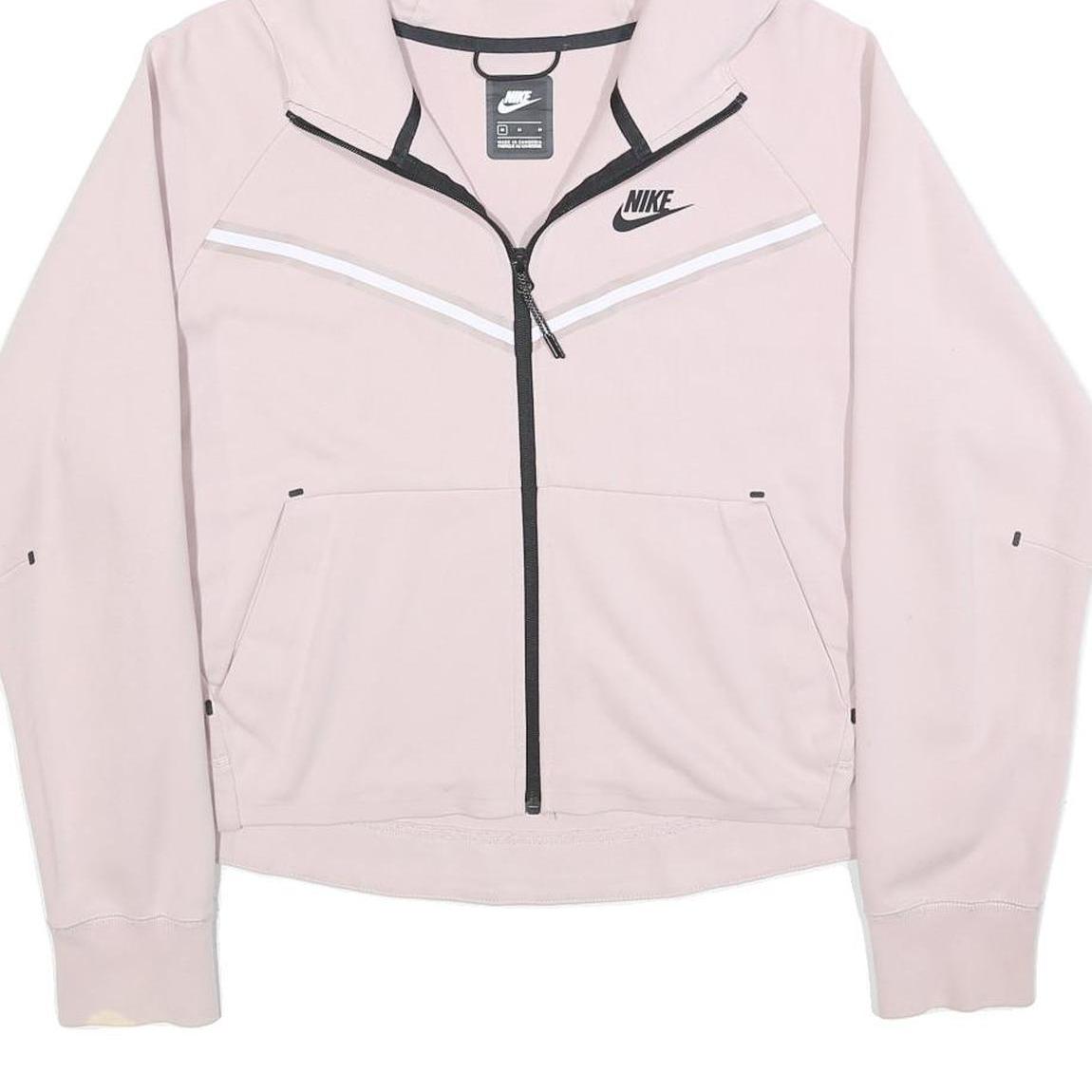 NIKE Womens Light Pink Hoodie Full Zip M Stylish Sporty Casual Jacket