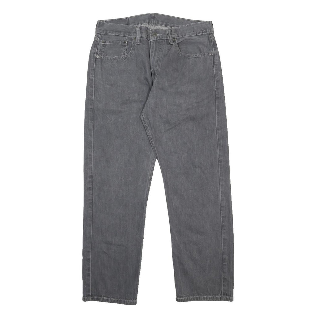 LEVI'S Mens Jeans Grey Regular Straight Denim Light W33 L27 Classic Zip Closure