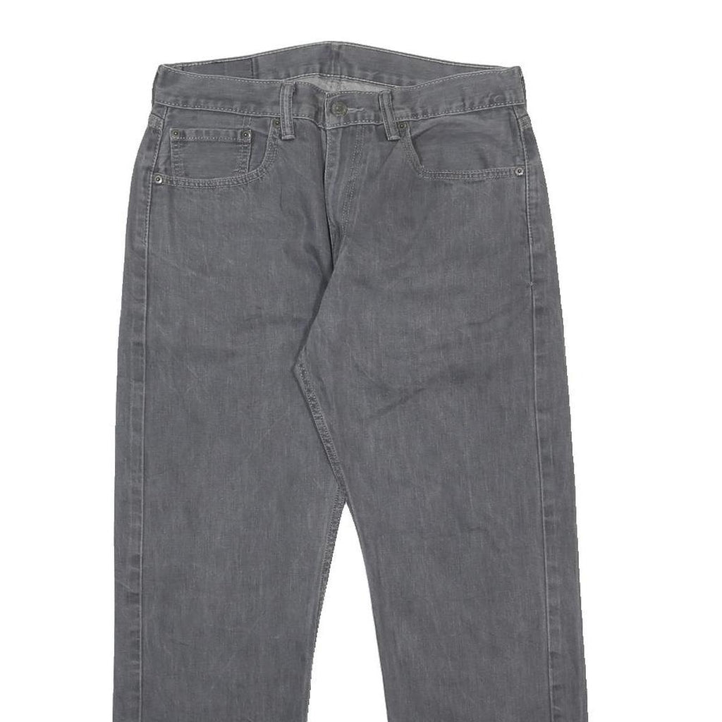 LEVI'S Mens Jeans Grey Regular Straight Denim Light W33 L27 Classic Zip Closure
