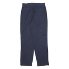 DOCKERS Womens Cotton Blend Navy Blue Regular Fit Straight Leg Trousers W28 L28