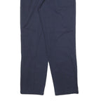 DOCKERS Womens Cotton Blend Navy Blue Regular Fit Straight Leg Trousers W28 L28