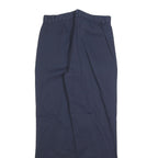 DOCKERS Womens Cotton Blend Navy Blue Regular Fit Straight Leg Trousers W28 L28