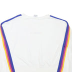 CHAMPION Girls White Purple & Yellow Stripe Crew Neck XL Sweatshirt Cotton Blend