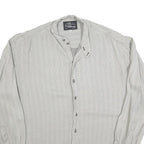 ATLANTIC CONNECTION Womens Grey Printed Shirt Long Sleeve Button Neck L