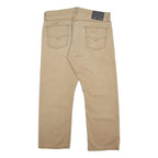 LEVI'S Mens Cotton Beige Slim Tapered Trousers W36 L27 Casual Smart Zip