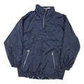 Womens Navy Blue Reversible Nylon Jacket L Lightweight Zip Front
