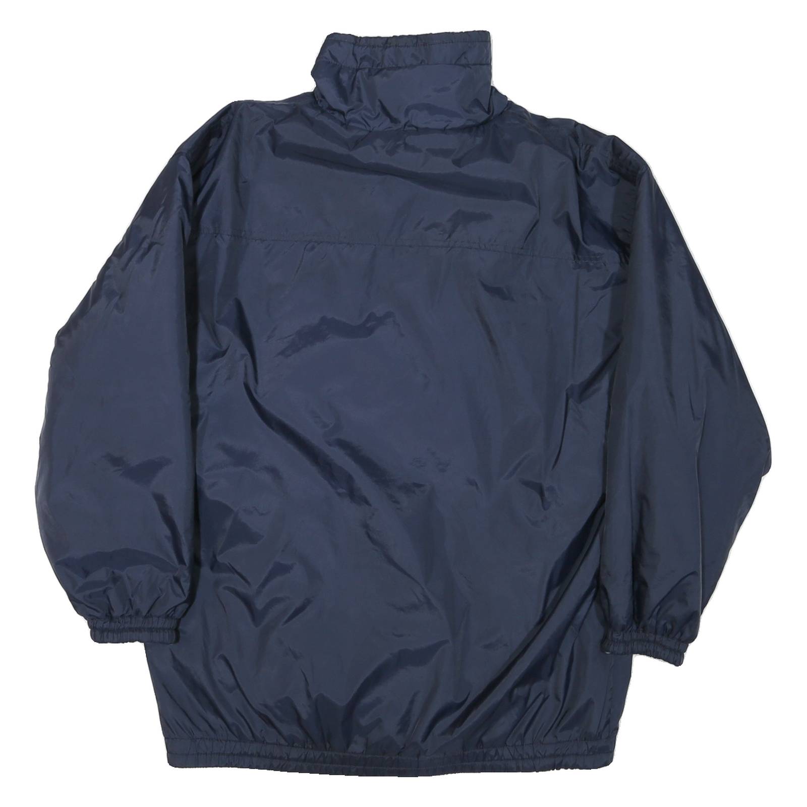 Womens Navy Blue Reversible Nylon Jacket L Lightweight Zip Front