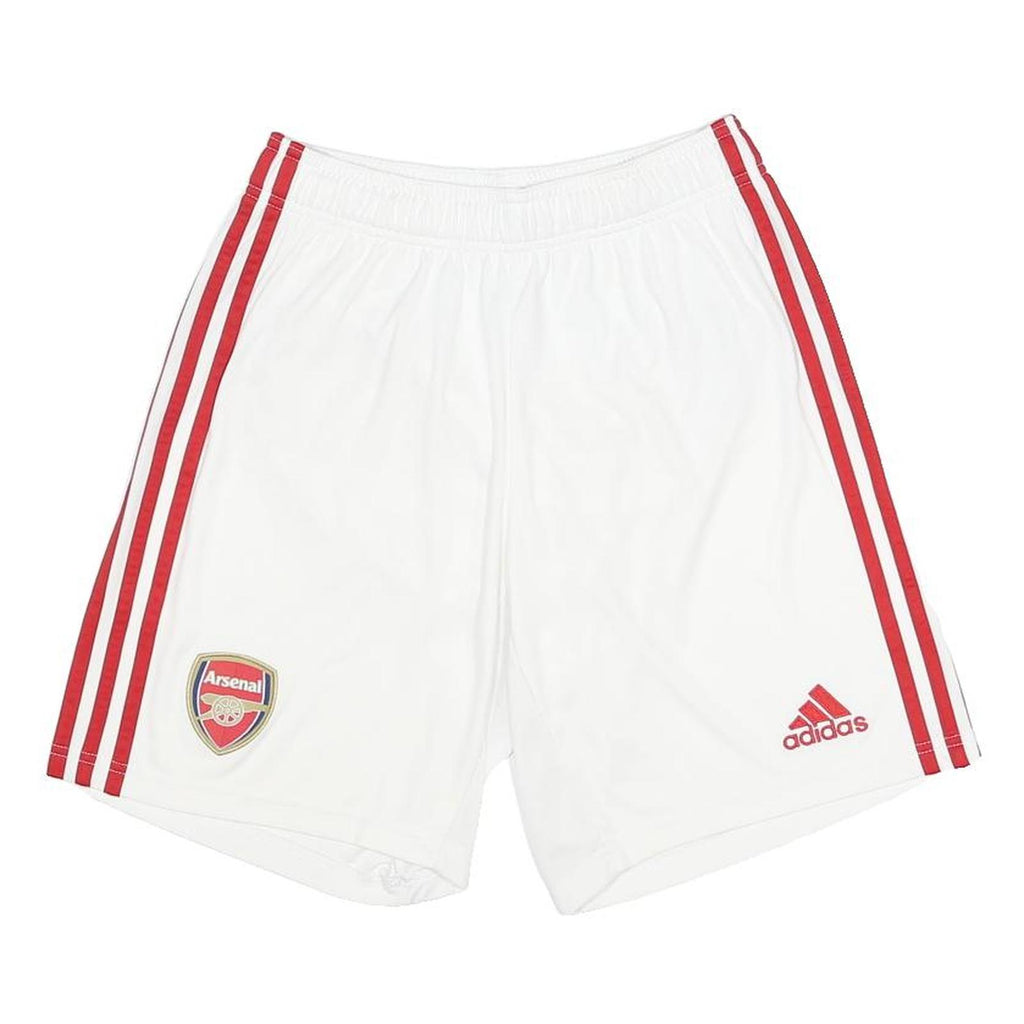 ADIDAS 2021-22 Arsenal Home Mens Shorts White & Red Logo S W24 Sports Football