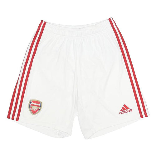 ADIDAS 2021-22 Arsenal Home Mens Shorts White & Red Logo S W24 Sports Football