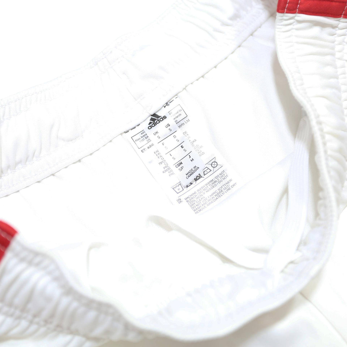 ADIDAS 2021-22 Arsenal Home Mens Shorts White & Red Logo S W24 Sports Football