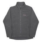 BERGHAUS Mens Grey Jacket S Polyester Zip Stand-Up Collar Fleece Outdoor Casual