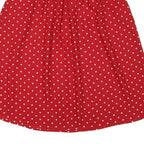 SAG HARBOUR Womens Red Polka Dot Midi Polyester Blend Swing Skirt M Comfortable