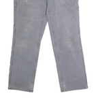 CARHARTT Womens Cotton Blend Grey Classic Straight Trousers W36 L30 Workwear