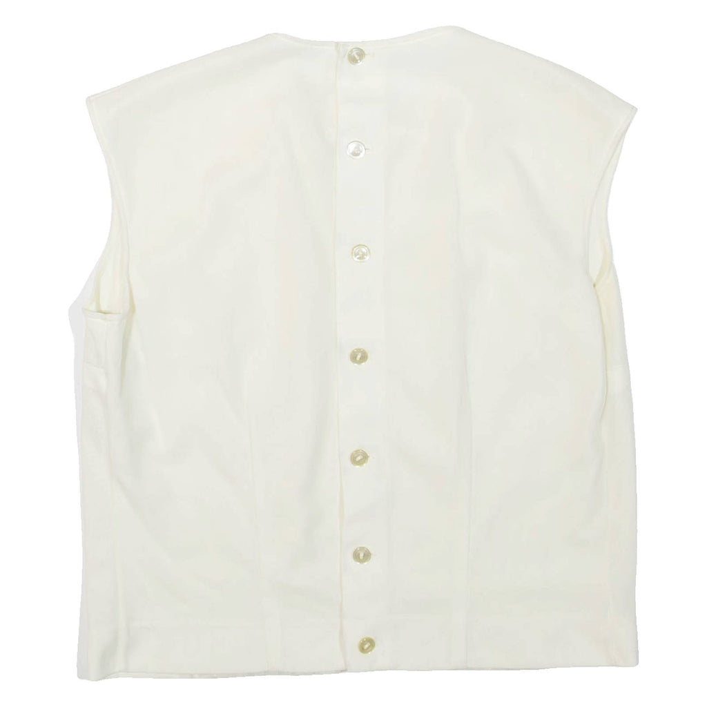 Womens Top White Sleeveless S