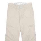 LEE Womens Shorts Beige Casual UK 10 W30 Cotton Blend Lightweight