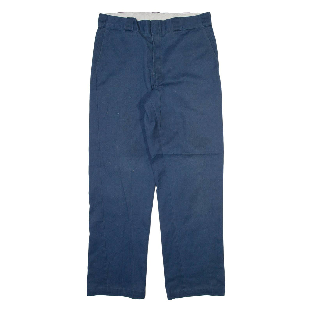 DICKIES Mens Trousers Blue Regular Straight W34 L32