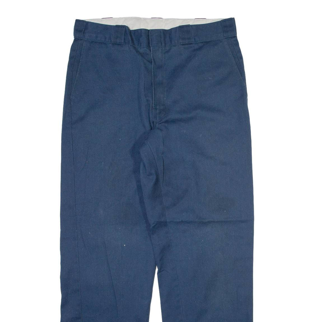 DICKIES Mens Trousers Blue Regular Straight W34 L32