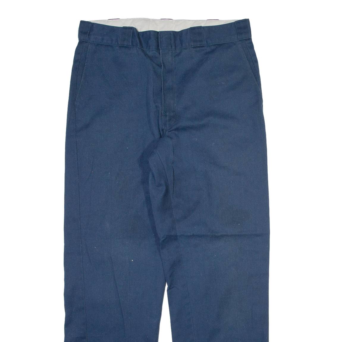 DICKIES Mens Trousers Blue Regular Straight W34 L32