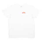 ELLESSE Womens White Logo Graphic T-Shirt M Short Sleeve Crew Neck Cotton Blend