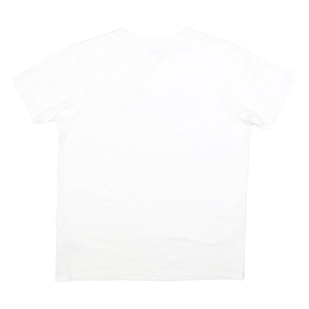 ELLESSE Womens White Logo Graphic T-Shirt M Short Sleeve Crew Neck Cotton Blend