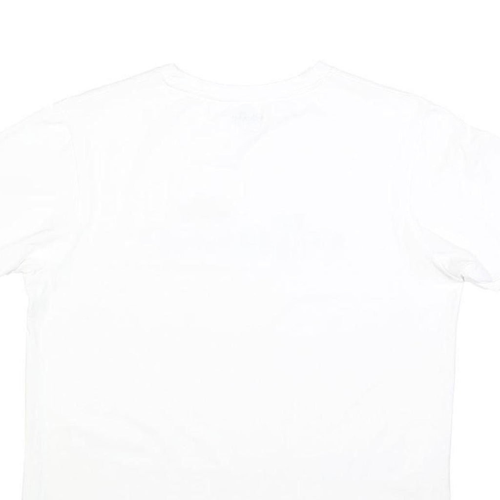 ELLESSE Womens White Logo Graphic T-Shirt M Short Sleeve Crew Neck Cotton Blend