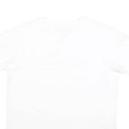 ELLESSE Womens White Logo Graphic T-Shirt M Short Sleeve Crew Neck Cotton Blend