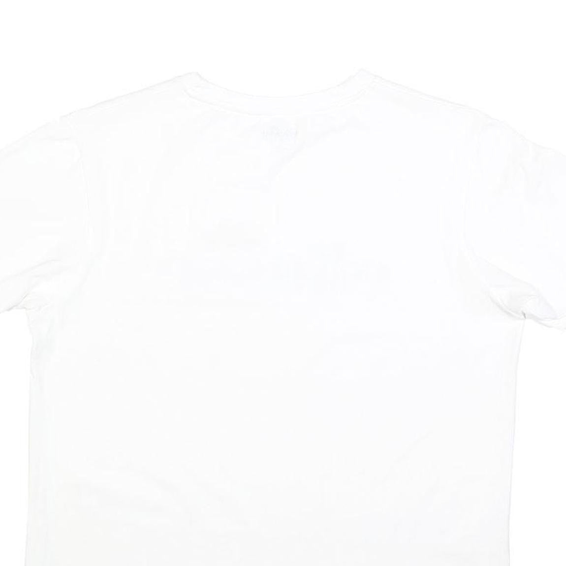 ELLESSE Womens White Logo Graphic T-Shirt M Short Sleeve Crew Neck Cotton Blend