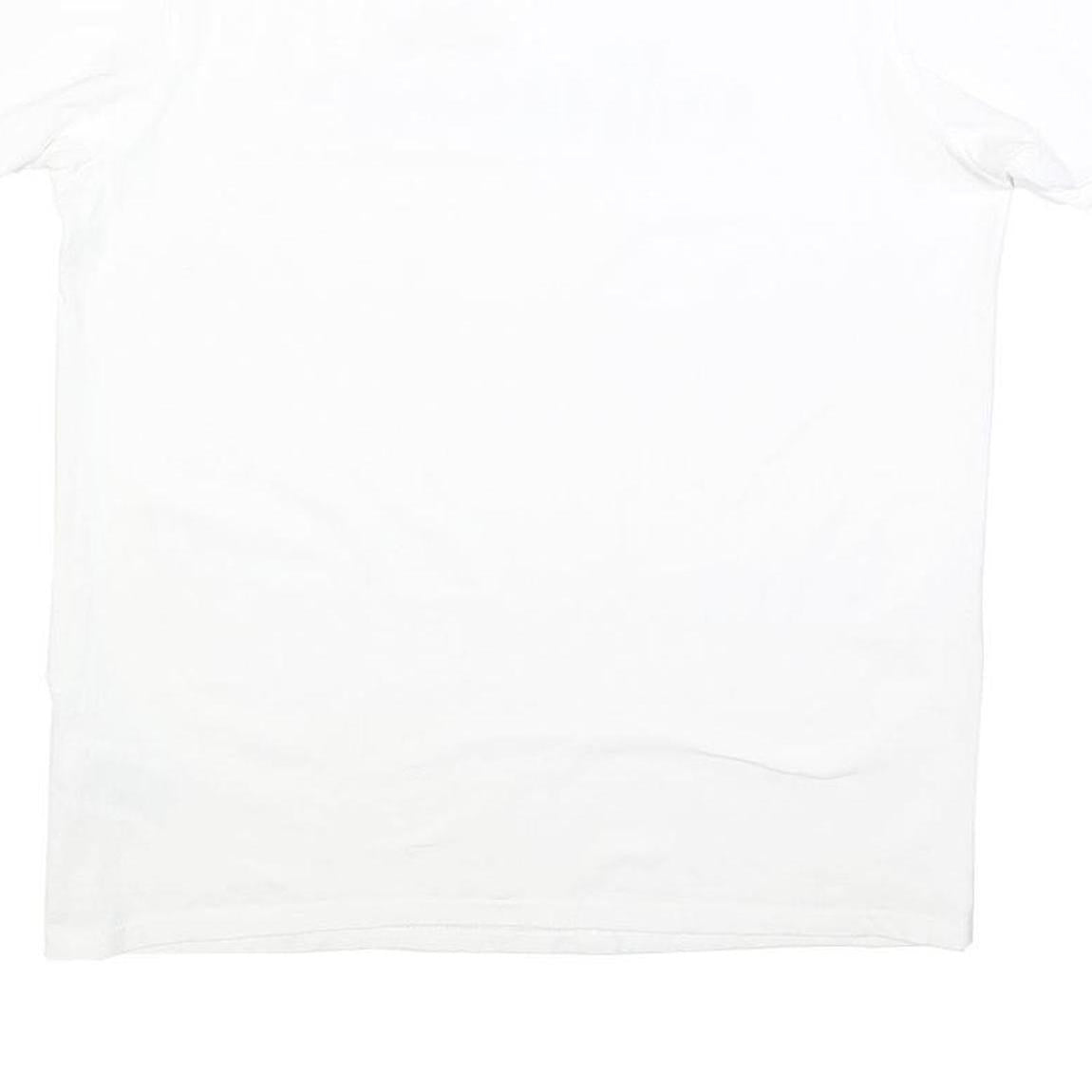ELLESSE Womens White Logo Graphic T-Shirt M Short Sleeve Crew Neck Cotton Blend