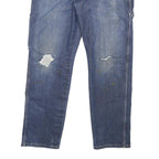 DICKIES Mens Jeans Blue Regular Straight Denim Medium W36 L28 Workwear Zip