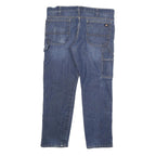 DICKIES Mens Jeans Blue Regular Straight Denim Medium W36 L28 Workwear Zip
