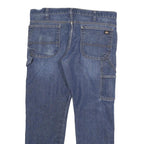 DICKIES Mens Jeans Blue Regular Straight Denim Medium W36 L28 Workwear Zip