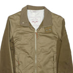 ZARA MAN Mens Beige & Brown Zip Jacket S Polyester Blend Casual Lightweight