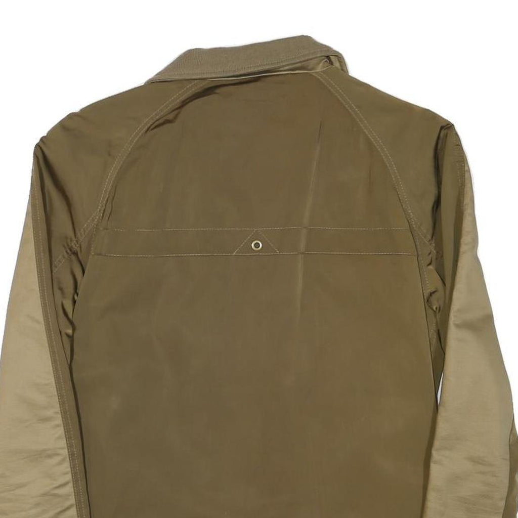 ZARA MAN Mens Beige & Brown Zip Jacket S Polyester Blend Casual Lightweight