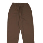 HABAND Womens Polyester Blend Brown Relaxed Straight Trousers W24 L28 Casual